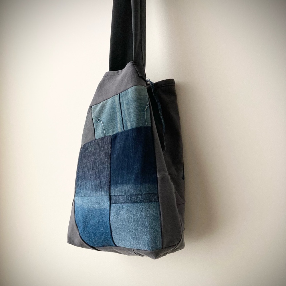 joodito origami cocoon sling crossbody hobo tote bag handbag japanese patchwork - Picture 8 of 10